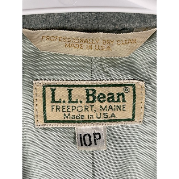 Vintage LL Bean Women's Wool Blazer Size 10 petite Mint Green Old Money - Picture 2 of 8